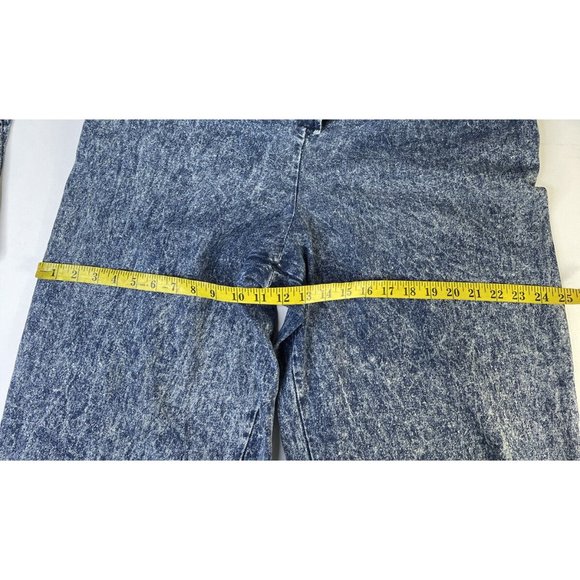 Vintage Tall Acid Washed Long Sleeve Drawstring Jean Jumpsuit USA - Picture 5 of 10